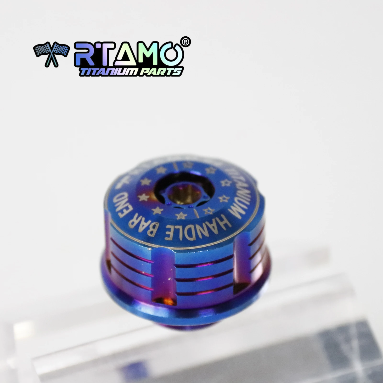 RTAMO Gr5 Titanium Handle Bar End with bolts for Motorcycle Modification