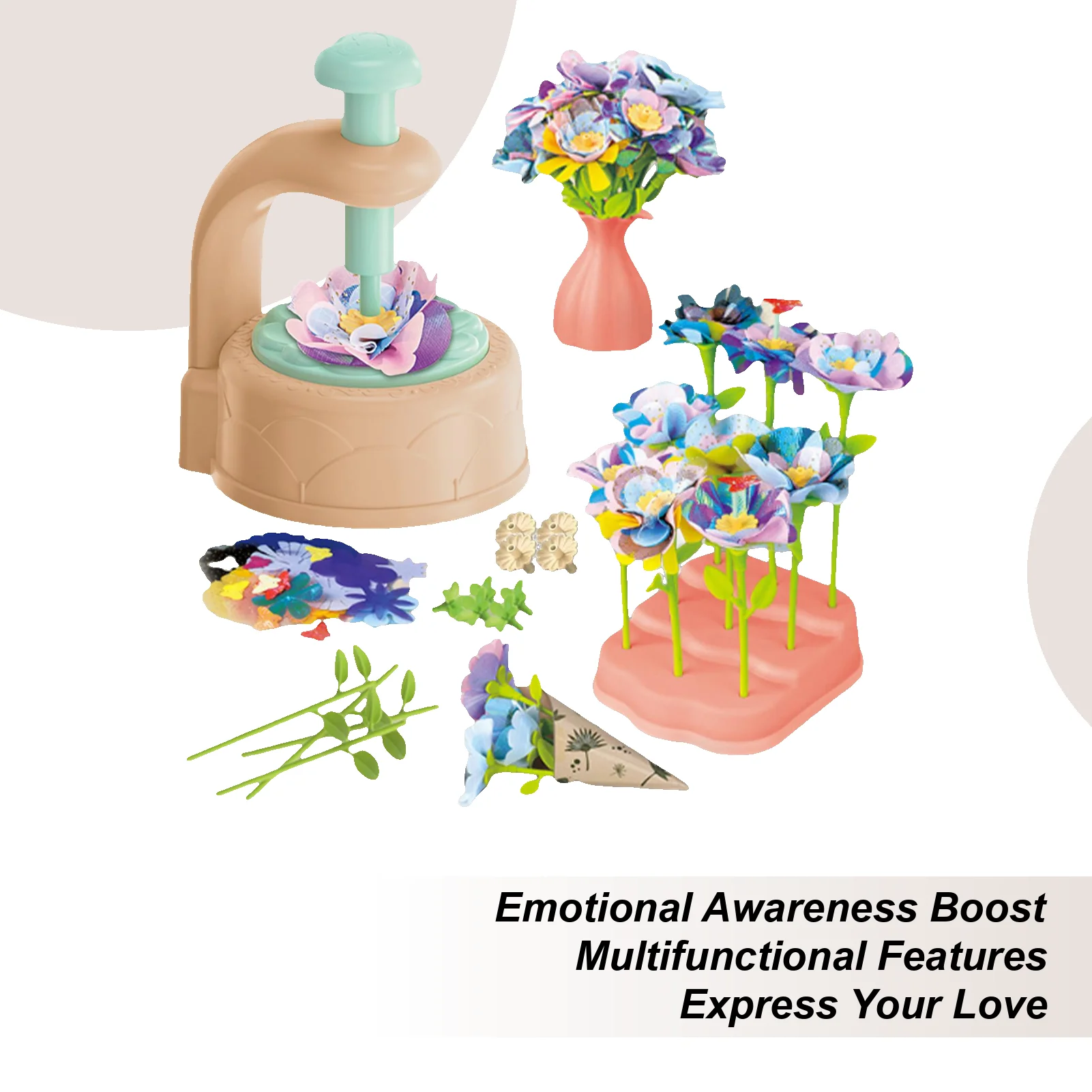 

Fabric Flower Bouquets Toys Creative Flower Building Set Learning Game For Outdoor Home Travel Party Classroom Christmas Nursery