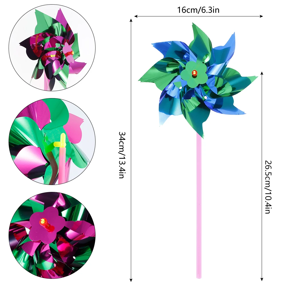 50 Pcs Plastic Colorful Pinwheel Kids Toy Party Pinwheels DIY Lawn Windmill Decorative Wind Spinners for Garden Yard Decor Gifts