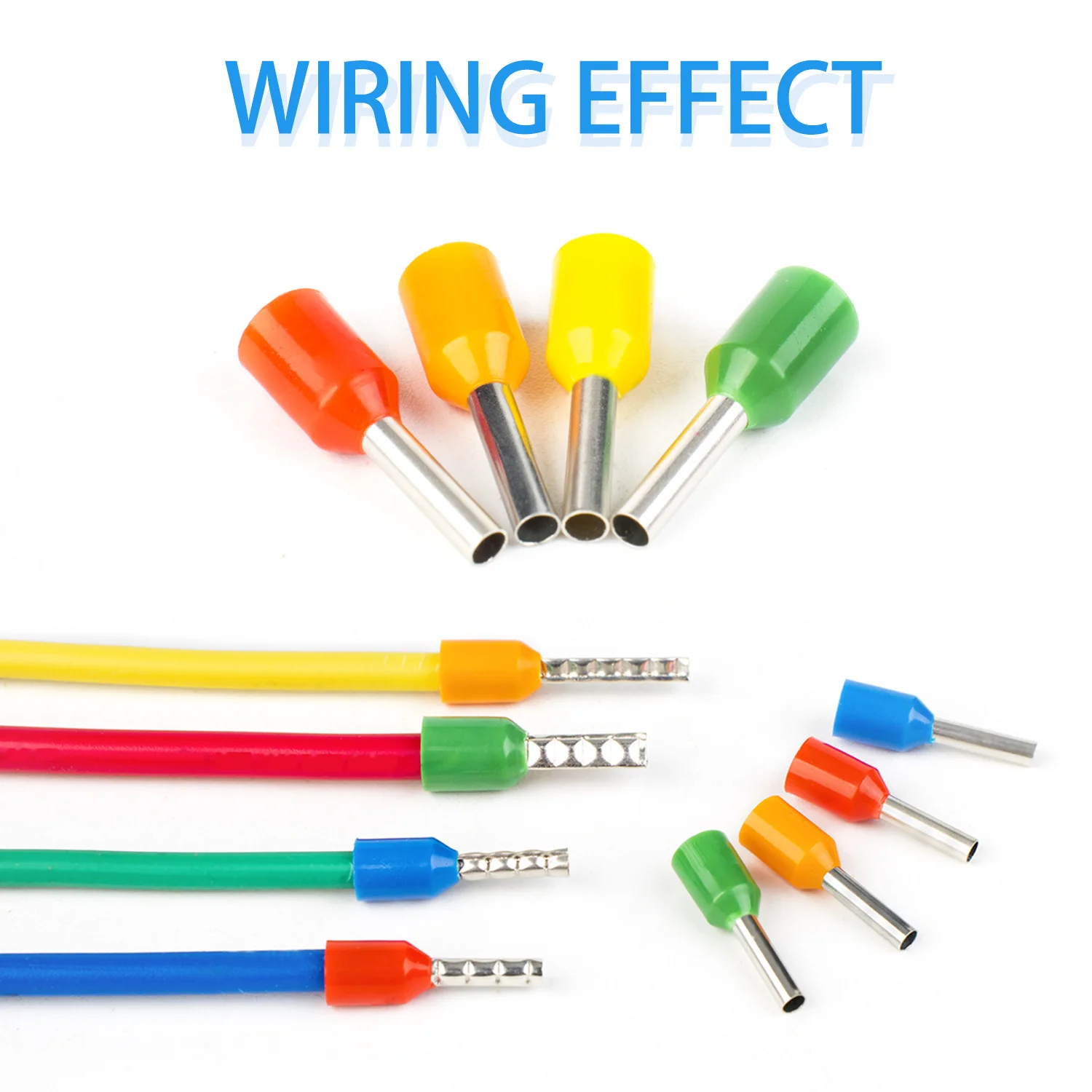 100pcs E1012 Insulated Ferrules Terminal Block Cord End Wire Connector Electrical Crimp Terminator Wire For 1mm2, 18 AWG