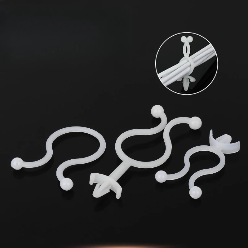 T5 T7 T8 T10~T22 T3205-T7225 Plastic Nylon Cable Wire Ball U Fixing Organizer Holder Crimping Clip Clamp Ring Reusable Twist Tie