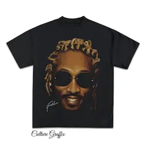 Future Vintage Rap Tee Shirt, Hip Hop Graphic Print T-Shirt, Merch T Shirt