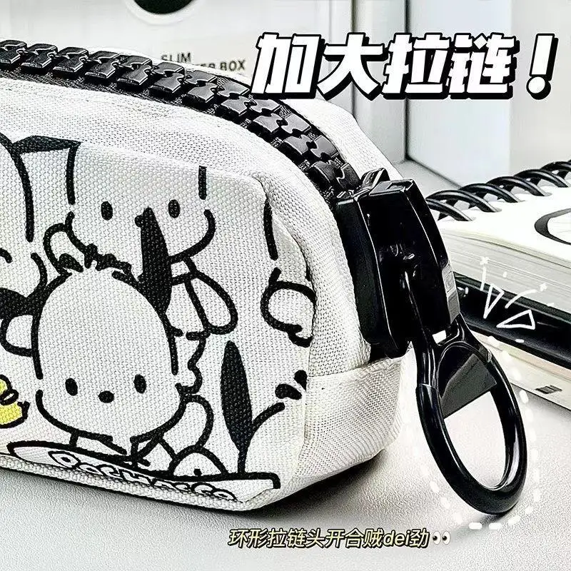 Anime Kawaii Sanrio Pen Bag Cute Pochacco Cartoon Student Pencil Box Stationery Case Large Capacity Cosmetics Storage Bag Gifts