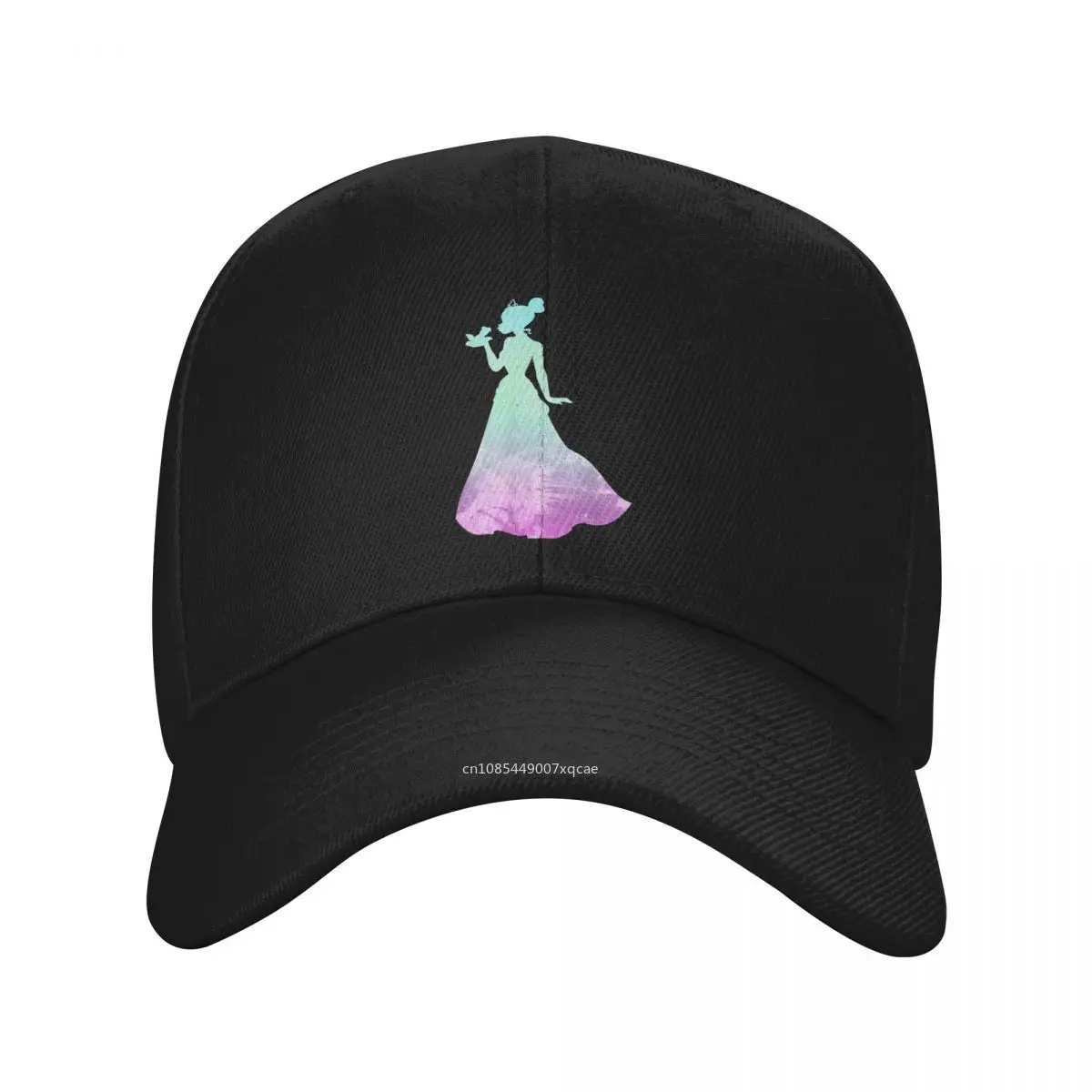 Princess Tiana Silhouette Pretty Tie Dye Baseball Caps Adult Fashion Sun Hat Hats Adjustable Polyester Racing Cap Summer Caps