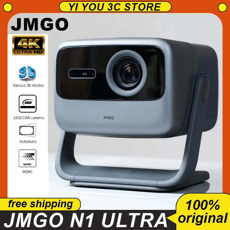 

Jmgo N1 Ultra Triple Laser Projector 4k Uhd 4000 Ansi Lumens Gimbal 3d Wi-Fi 6 Android Beamer Smart Cinema Home Theater Video