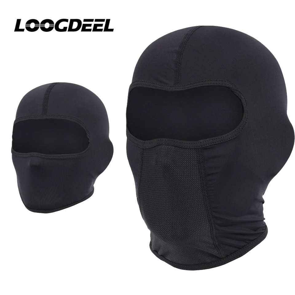 LOOGDEEL Cycling Balaclava Summer Sunscreen Breathable Ice Silk Outdoor Riding Sports Face Mask Motorcycle Bike Headwear Unisex