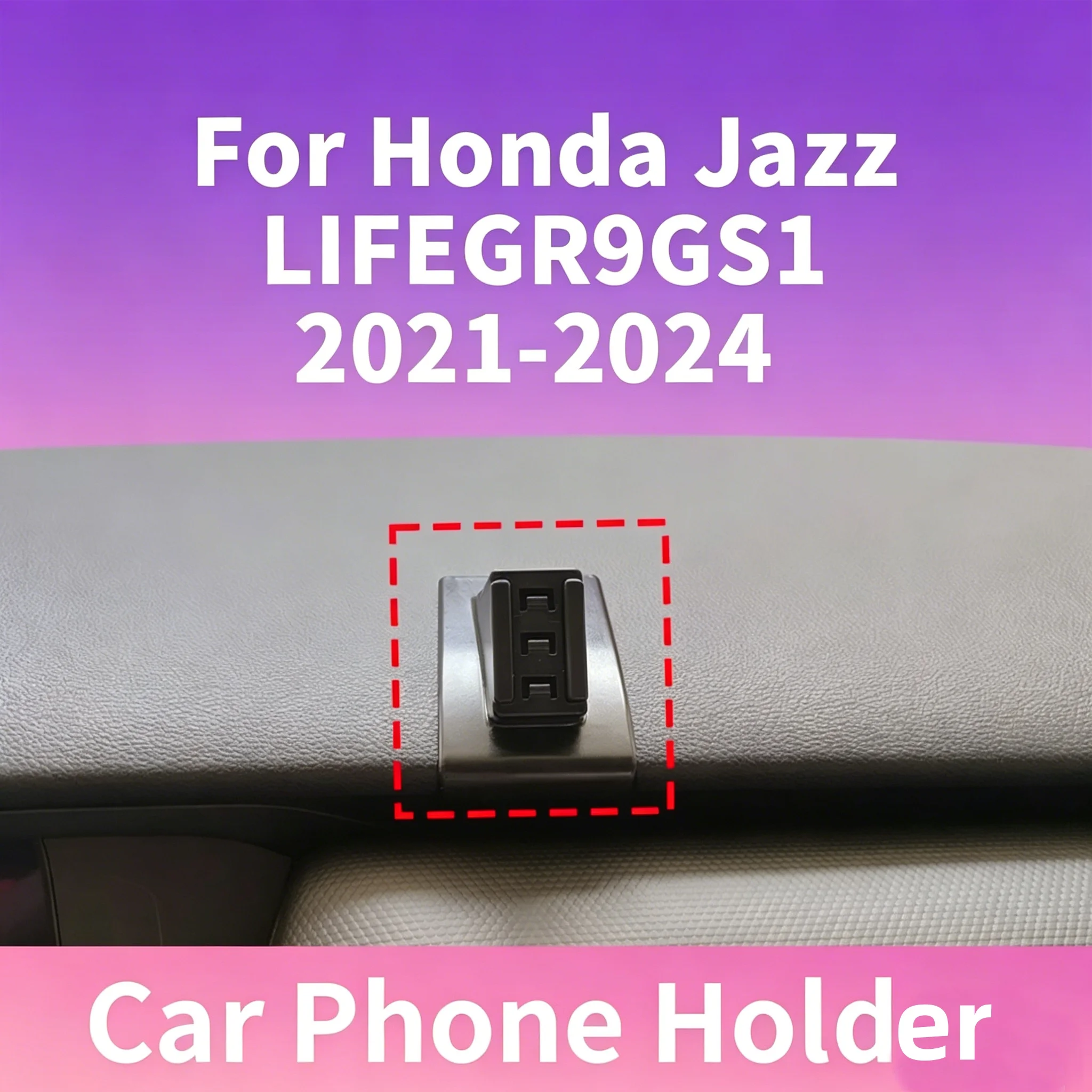 

Buckle-style base for car phone holder, fits Honda Jazz LIFE GR9 GS1 2021 2022 2023 2024, compatible with various phone holders