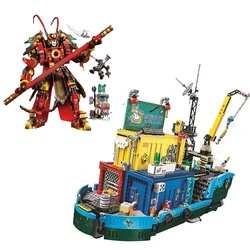 New Wukong Series Little Xia The Legendary Monkey King Huaguoshan Spider Building Blocks Marine Base Model Bricks Toys Children