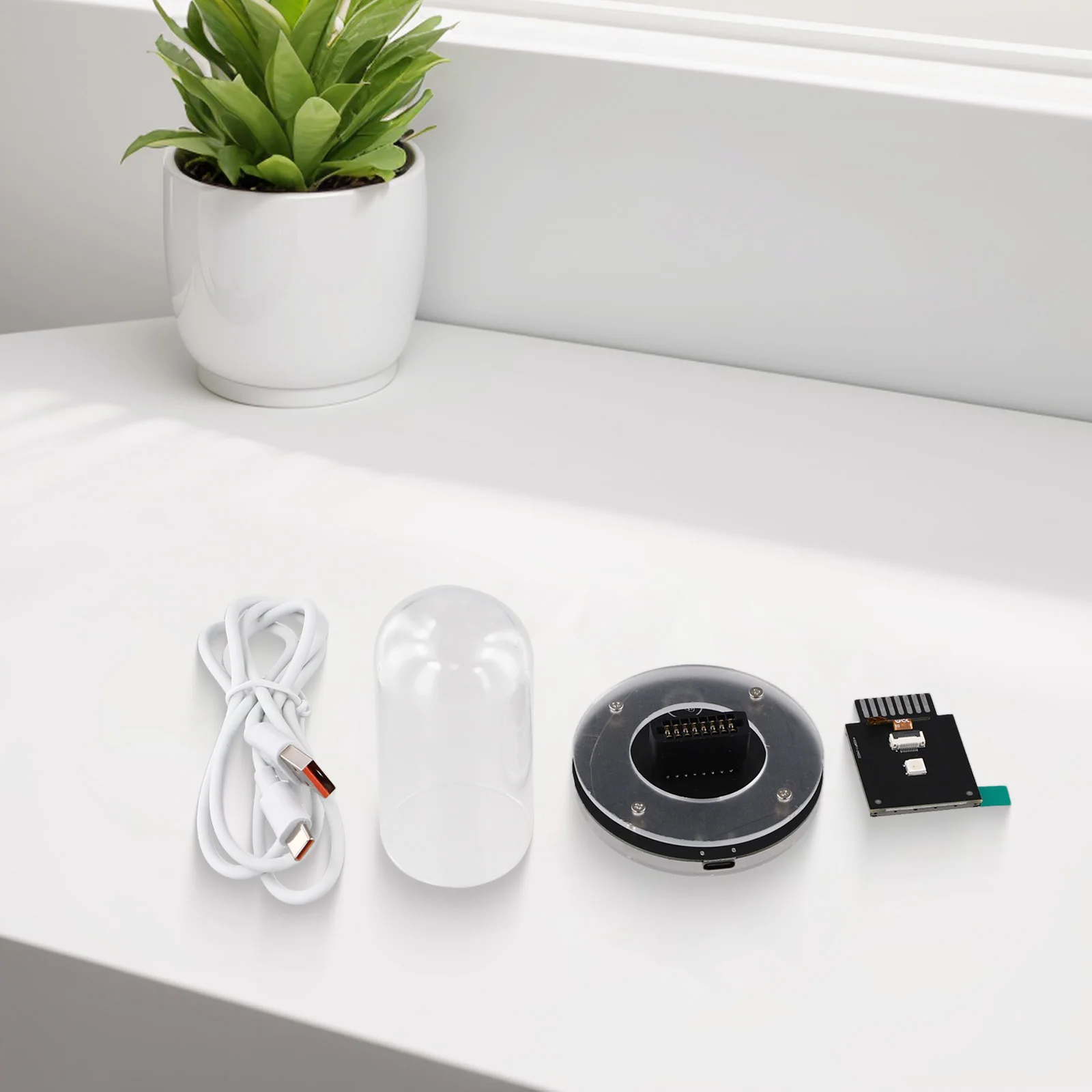 Glow Smart Optical Tube Clock WIFI Networking Automatic Update Digital Computer Electronic Album Table Clock Desktop Ornament