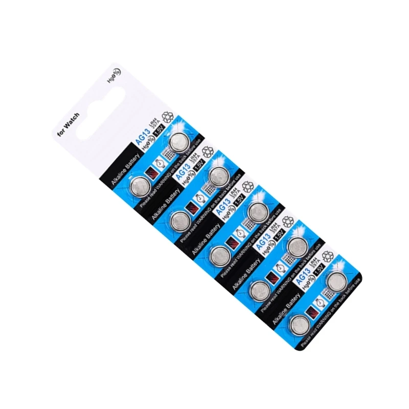 LR44 AG13 1.5V Nút kiềm Pin đồng xu Bảo vệ rò rỉ Tuổi thọ cao