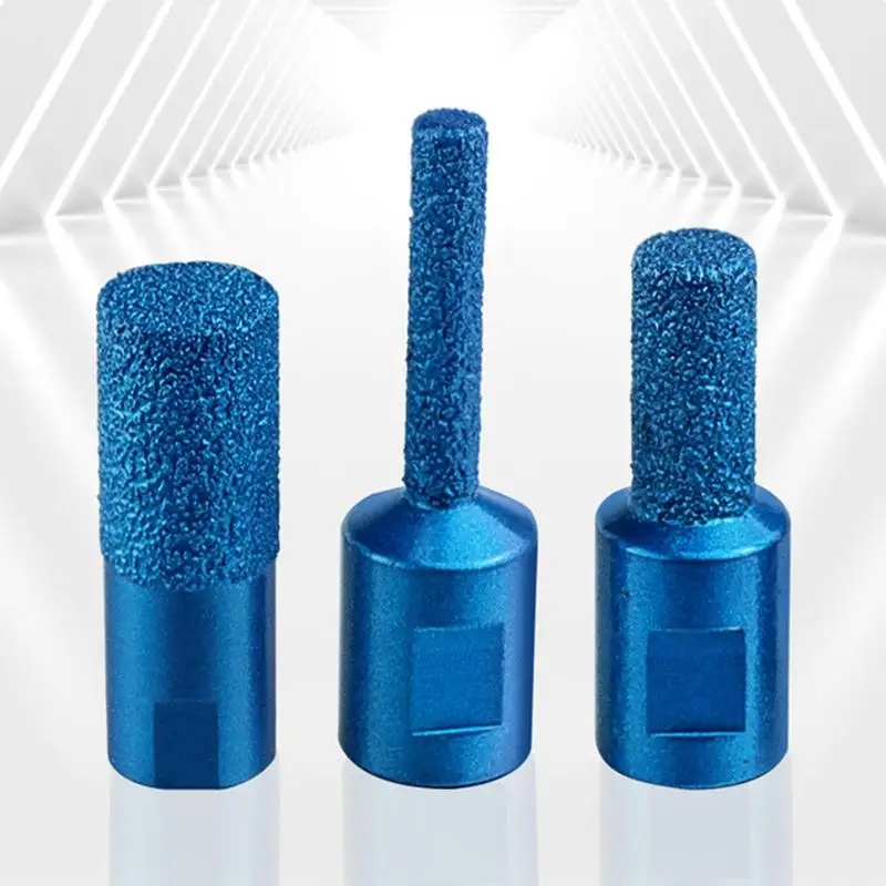 Wholesale 1/3Pcs Vaccum Brazed Milling Cutter Core Drill Bit Ceramic Tile Marble Stone Slotting Angle Grinder Parts 6 10 15mm