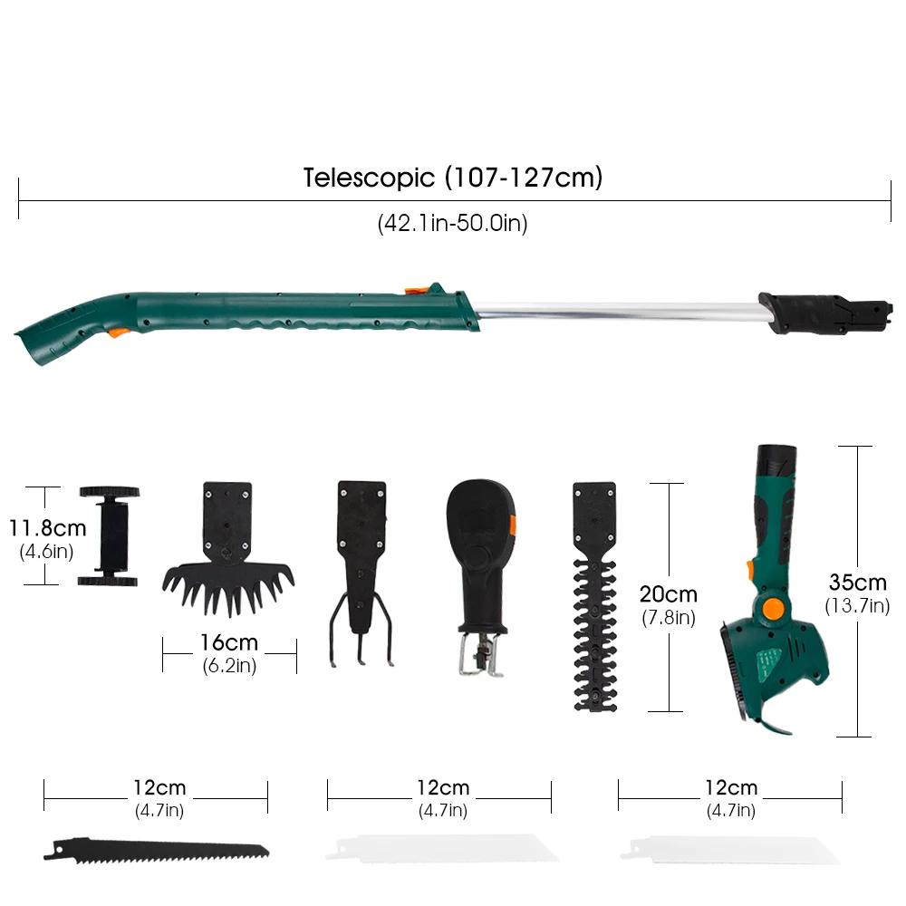 EAST Hand Tools Cordless Power Tool Set Electric Handheld Multifunction Garden Tool Scarifier Saw Hedge Trimmer