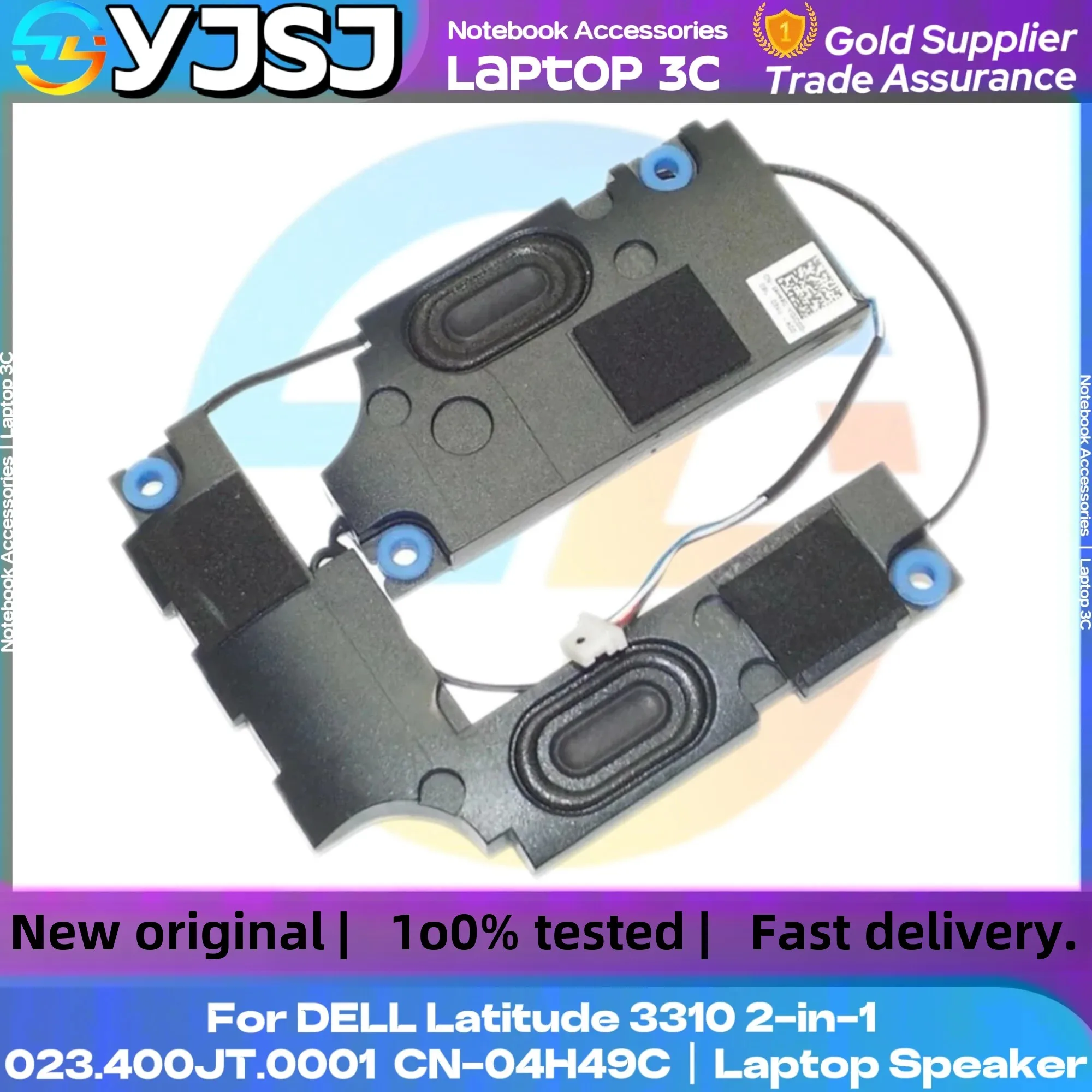 

NEW Original Laptop SpeakerFor Dell Latitude 3310 2IN1 3310 2-in-1 built-in speaker 023.400JT.0001 CN-04H49 Built in horn audio