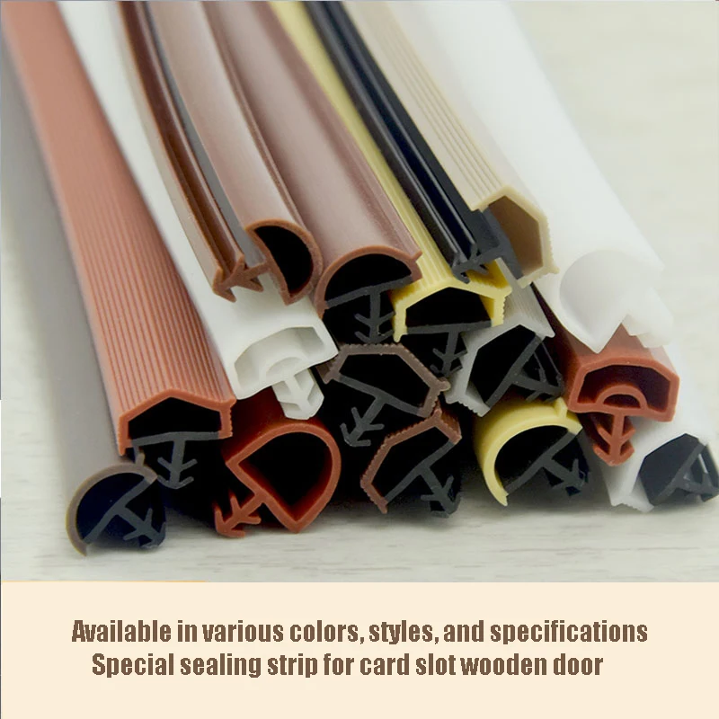 5m Wooden door seal Wooden Door Crash Bar Article Window Doors And Windows Sealing Trip Windproof Card Slot