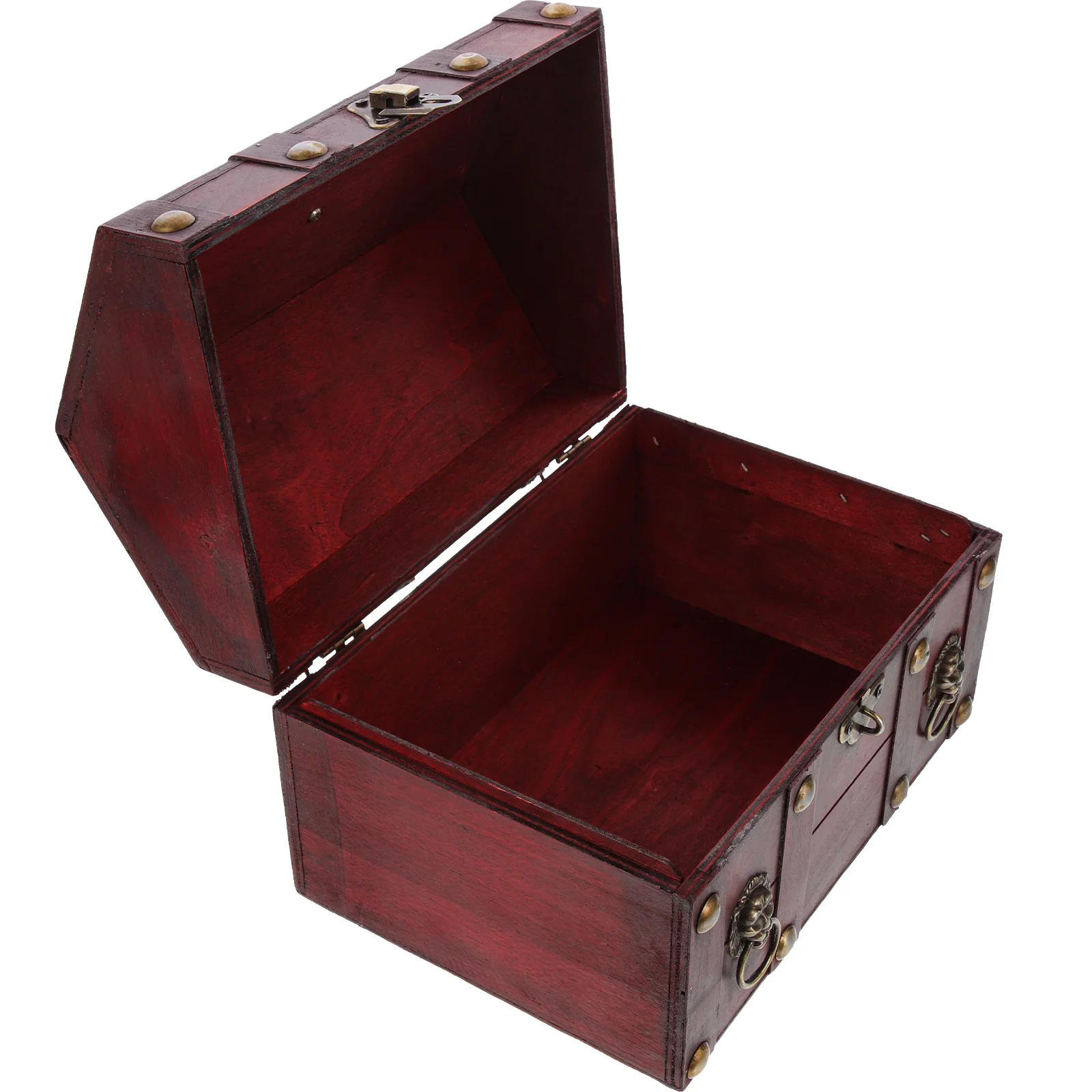 

Wooden Jewelry Box Vintage Style Storage Case for Earrings Necklaces Bracelets Coins Keepsakes Desktop Decor Retro Treasure