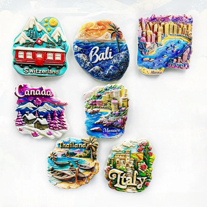 World Refrigerator Stickers Gifts and Souvenirs From Various Countries Instagram Style Designer Home Decoration Stickers