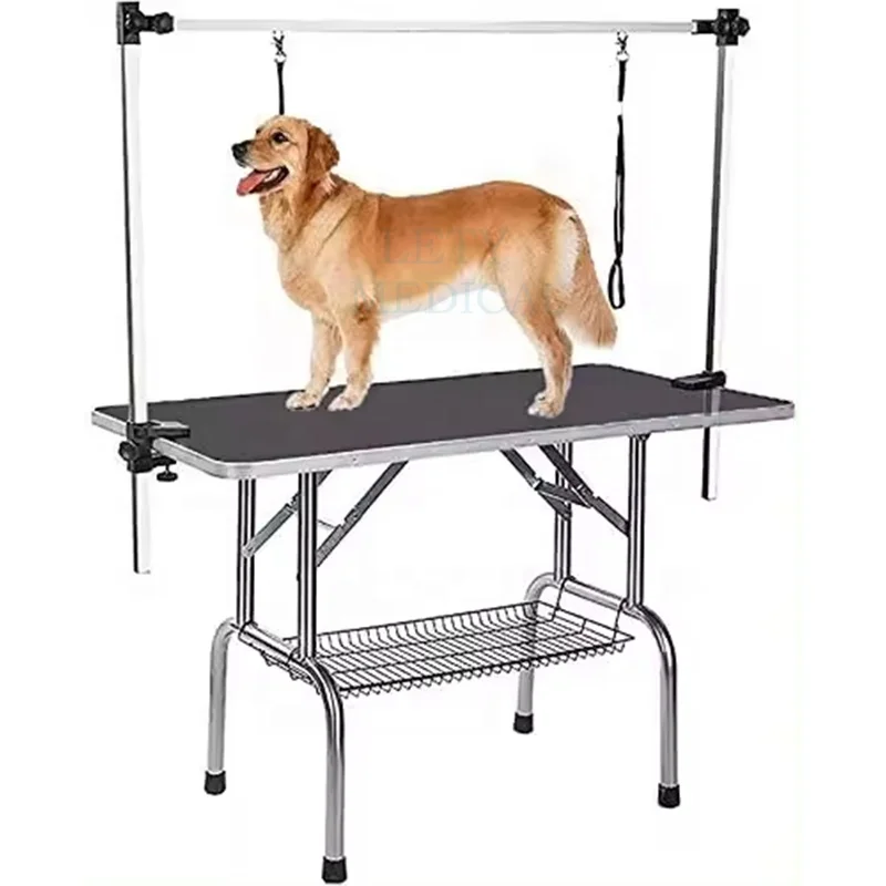 Pet Grooming Equipment With Gantry Elevator Grooming Table Foldable Grooming Table