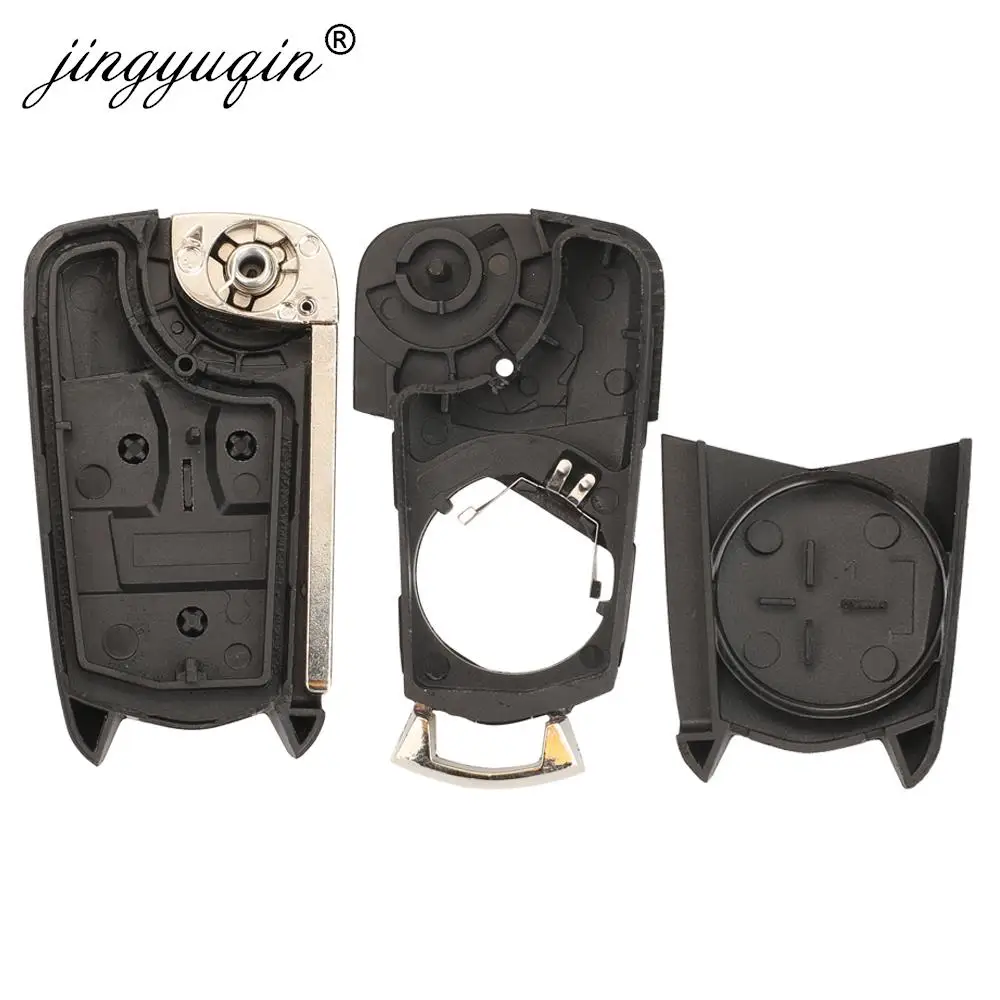 Jingyuqin 2/3 Butoons Uncut pieghevole Flip Remote Key Case Shell Fob per Vauxhall / Opel / Astra H / Corsa D / Vectra C / Zafira