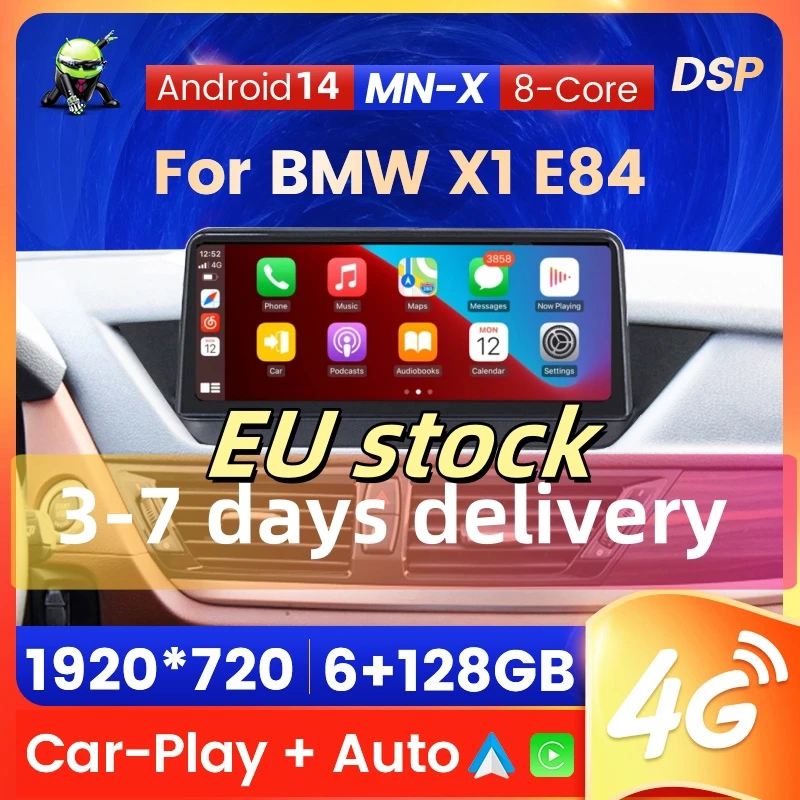 MEKEDE 6 + 128GB Android 14 Wireless CarPlay Per BMW X1 E84 2009 - 2015 Auto Lettore Multimediale Android Auto GPS 8-Core Autoradio BT