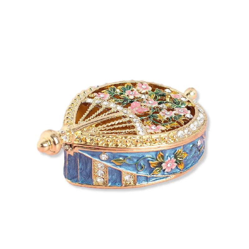 Metal crafts enamel jewelry box Internet celebrity light luxury Chinese home creative pipa small ornament gift