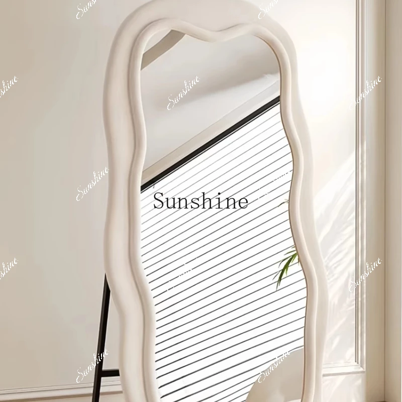 Creamy wind all over the body, wavy black floor, household living room, girls' bedroom special-shaped dressing mirrorP