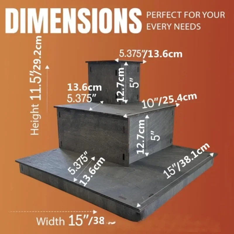 2026 New model Advanced  3-Tier Retail Table Corner Display Stand Portable 3 Step Shelf Rack for Products