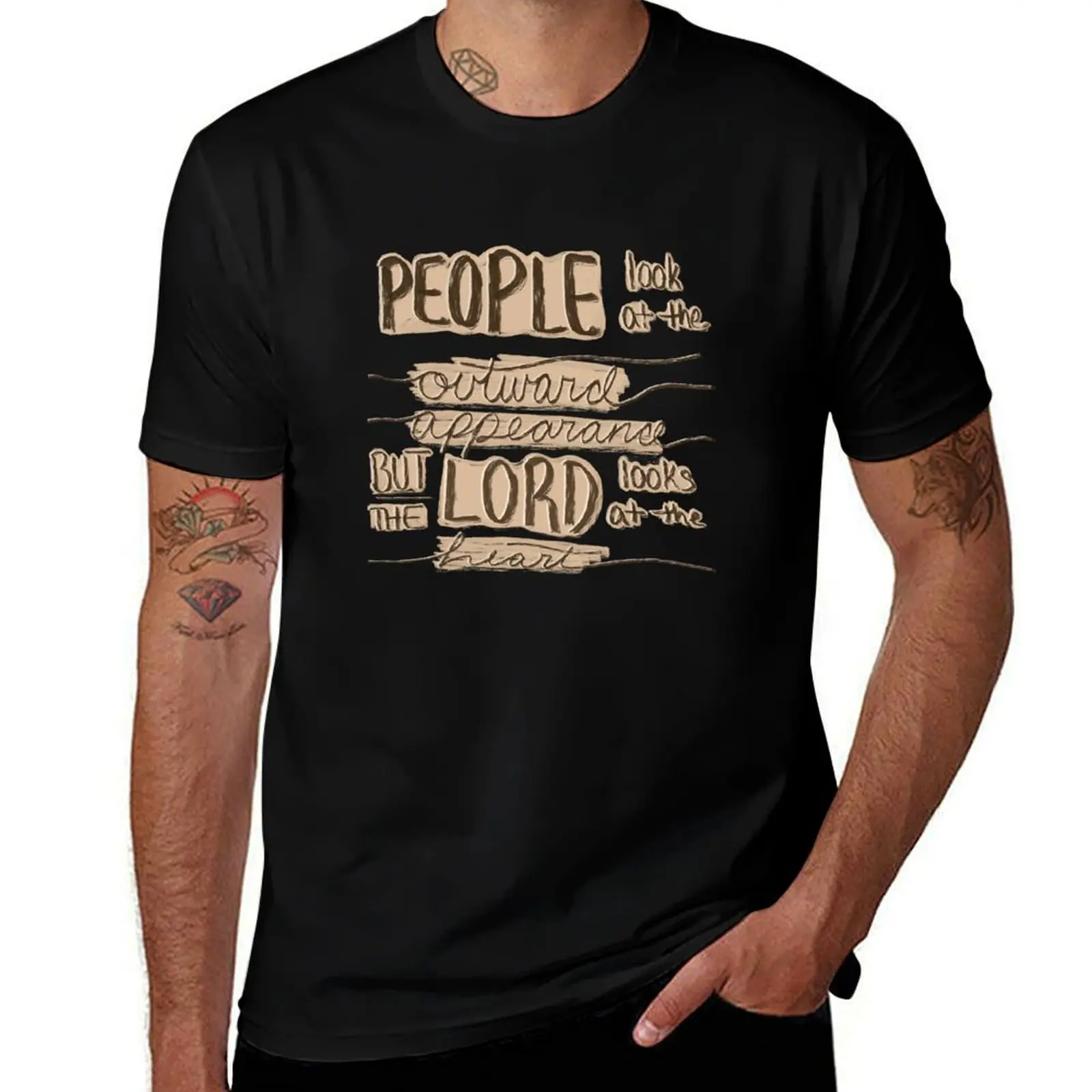 1 Samuel 16:7 T-Shirt Large Size Soft Cotton T-Shirt