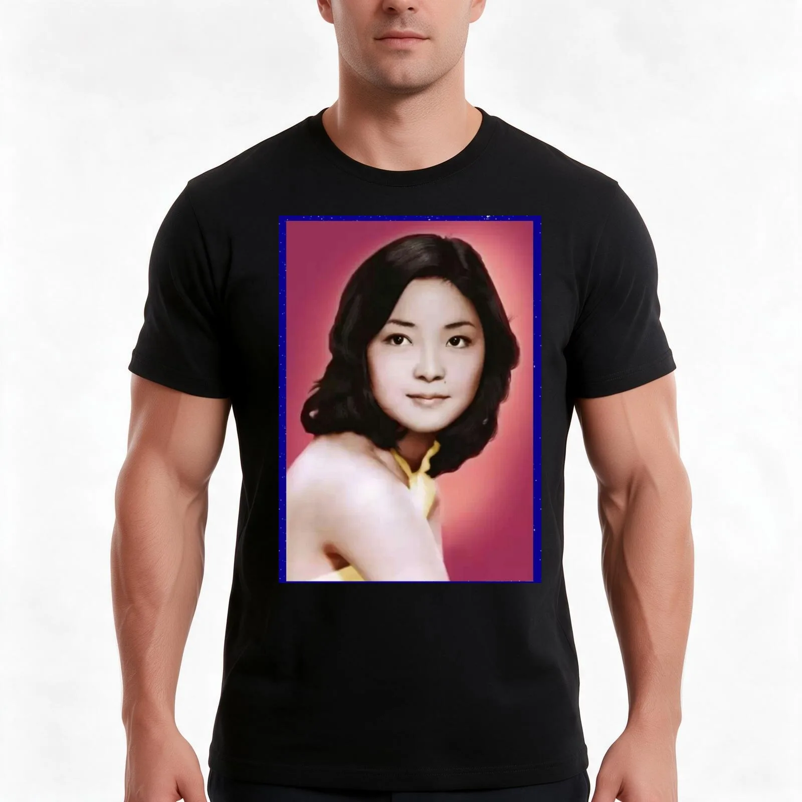 Teresa Teng T-Shirt, Summer Casual Cotton Tee, Oversized Streetwear Tops, Vintage Graphic Print, Loose Fit Short Sleeve