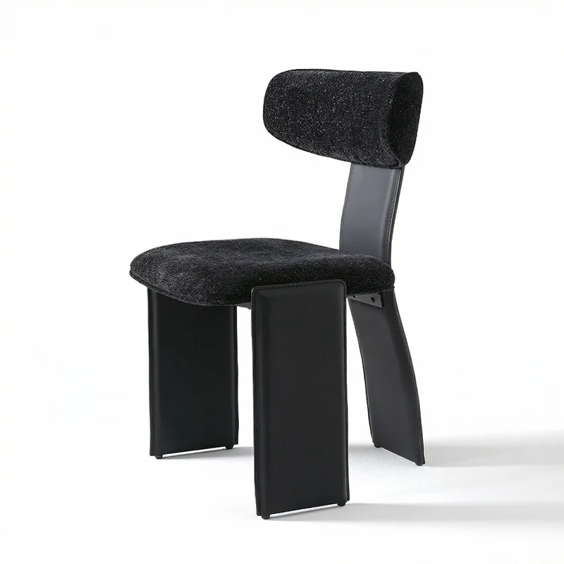 Dining chair light luxury high-end cloth combined with home use, Italian island dining table chair high-end desk leather chair