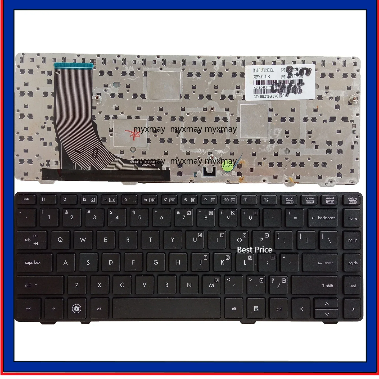 

Клавиатура ноутбука США для HP ProBook 6360 6360B 6360T 637045-001 639478-091 639477-B71, без указателя, без подсветки