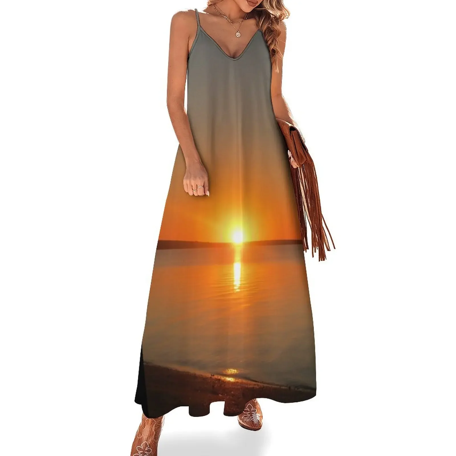 

Sunset - Shark Bay - Australia Sleeveless Dress dress Elegant gowns evening dress ladies