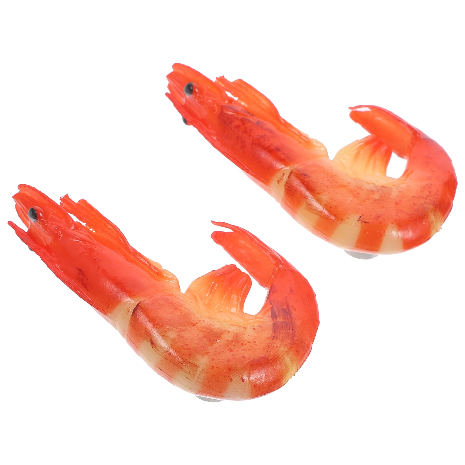 

2pcs Food Fridge Magnet PVC Three-dimensional Cute Office Decoration Fake Shrimp Refrigerator Magnets Montessori