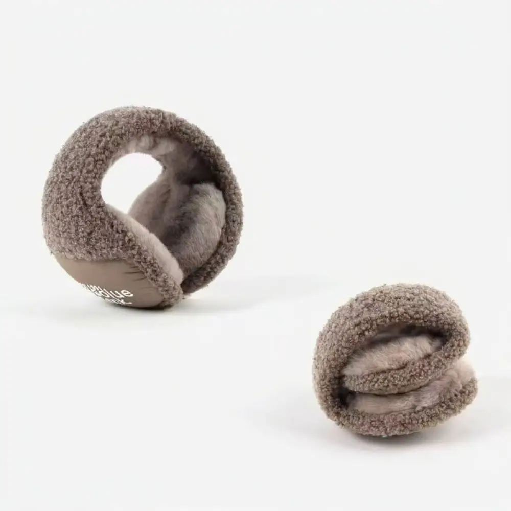 Winter Mens Ear Muffs Thickened Plush Warm Ear Warmers Outdoor Cycling Cold Weather Protection Foldable Portable Ear Cover