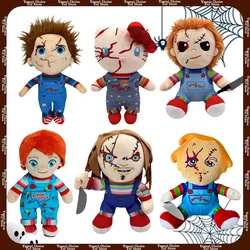 Movie Chucky Halloween Plush Scary Horrible Stuffed Chucky Clown Toy Clown's Soul Regen Home Halloween Decor Kids Birthday Gifts