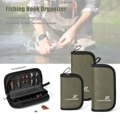 Spoon Spinner Fishing Lures Bag Baits Storage Nylon Cloth Lure Storage Wallet Carrying Case Large Capacity Tackle Bag