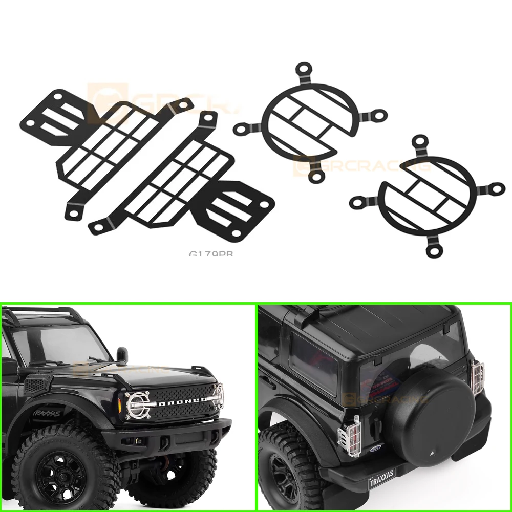 

Metal Headlight Protective Net Taillight Protective Cover for 1/18 RC Crawler Car Traxxas TRX4M Bronco Upgrade Parts