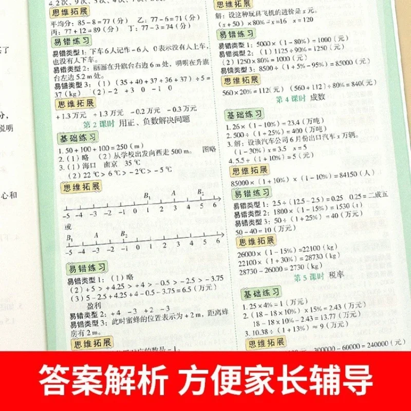 Elementary School Application Problems, Math Practice Questions for Grades 1-6, Second Semester, Illustrated Version