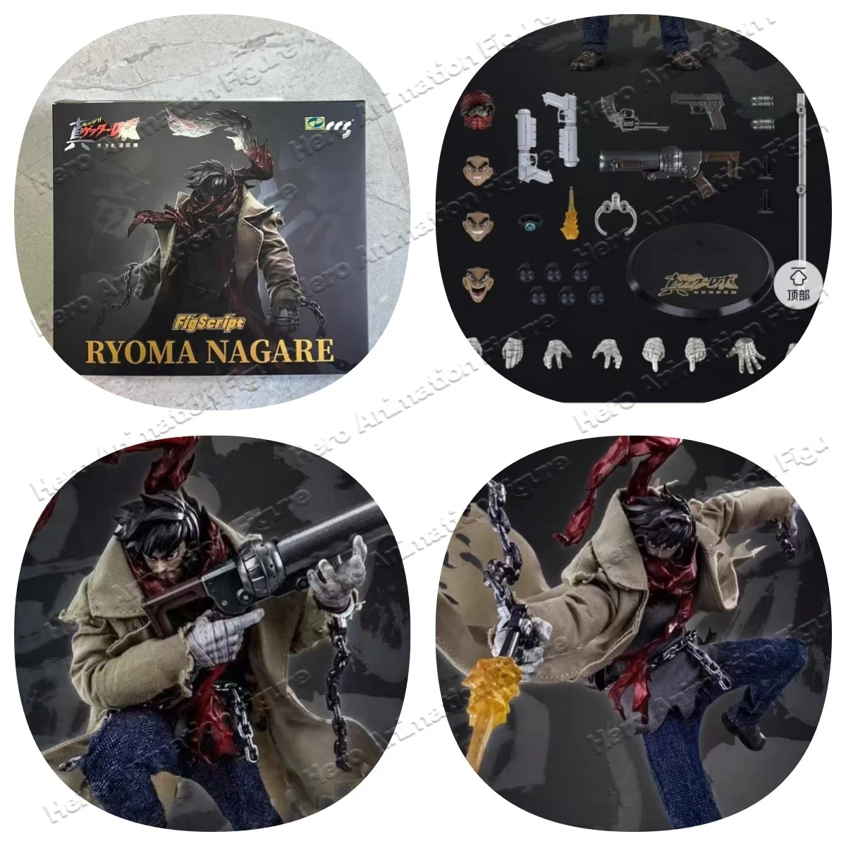 В наличии: Оригинальная подвижная модель-фигурка CCS TOYS FigScript Nagare Ryoma, игрушка-фигурка Getter Machine 1/12 RYOMA NAGARE