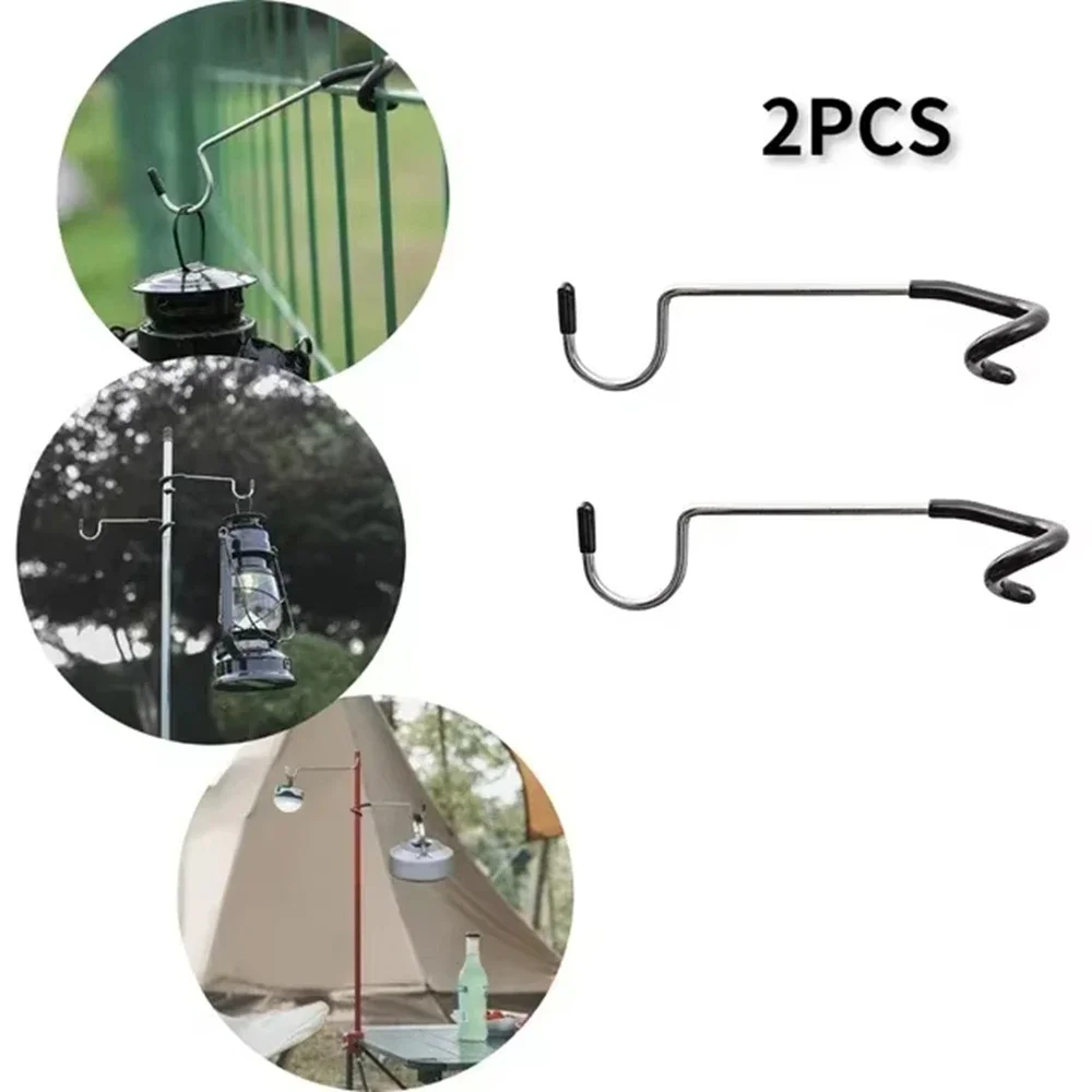 

Outdoor Camping Tent Pole Light Hanger, Stainless Steel Lamp Holder Hook Portable Lantern Hanger