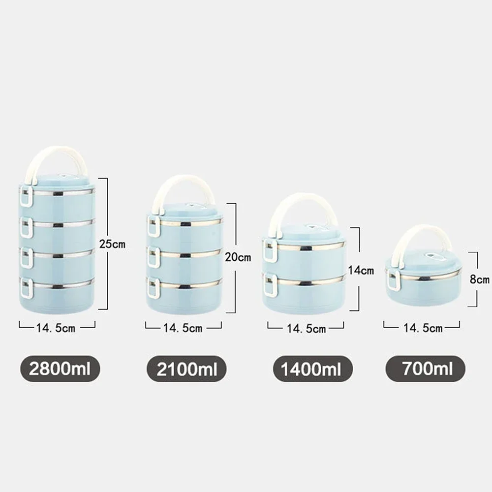 Lunch Box con coperchi multifunzionale per microonde con manico contenitore per alimenti per uso domestico di grandi dimensioni per la scuola di