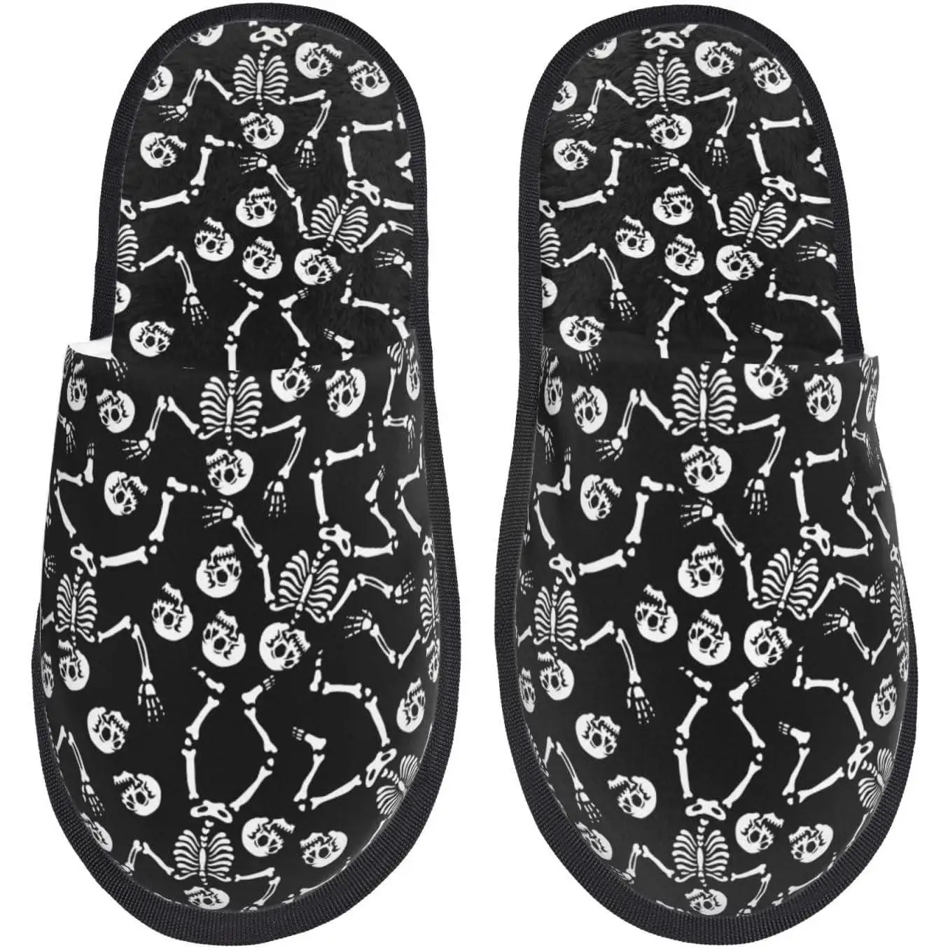 Skeletons Dancing Print Women Slippers Home Furry Shoes Keep Men Couples Shoes Warm For Women