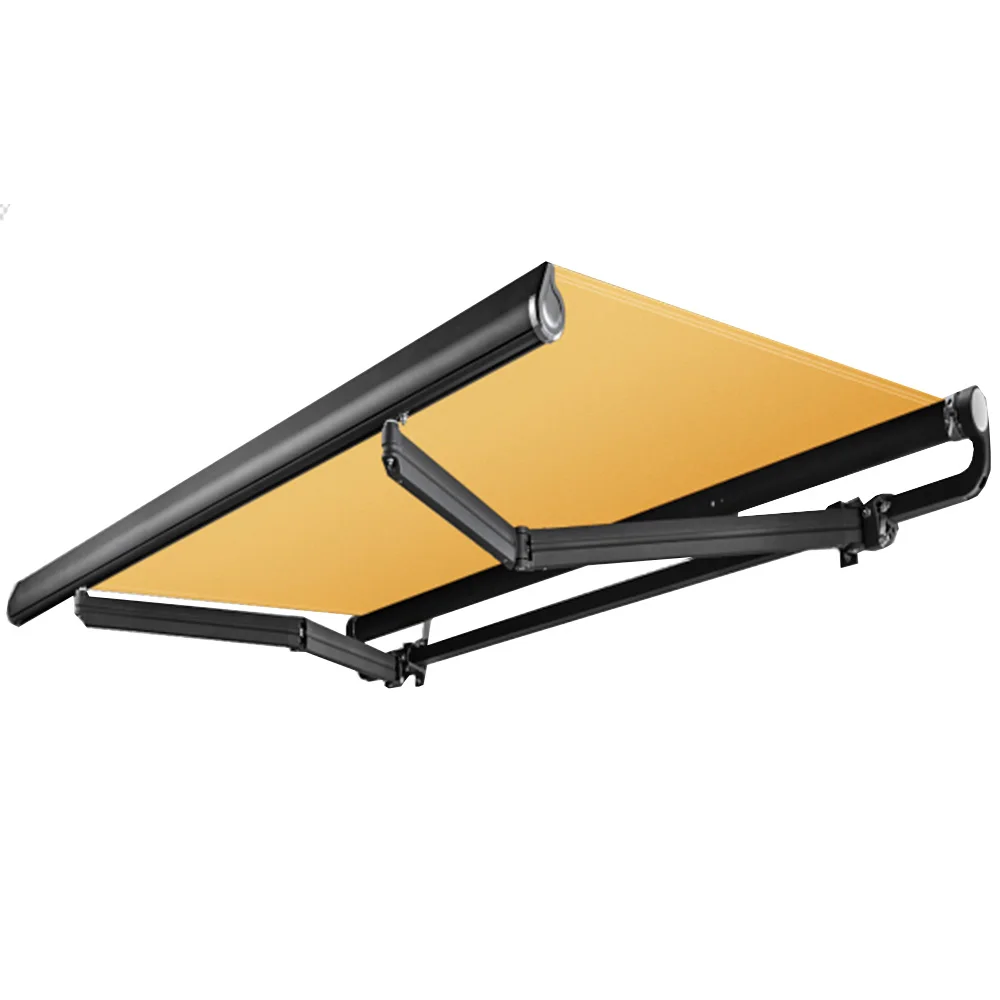 Hot Sale Custom Electric Retractable Window Door Awning Aluminum Motorized Folding With LED Light Outdoor Patio Balcony Sunshade