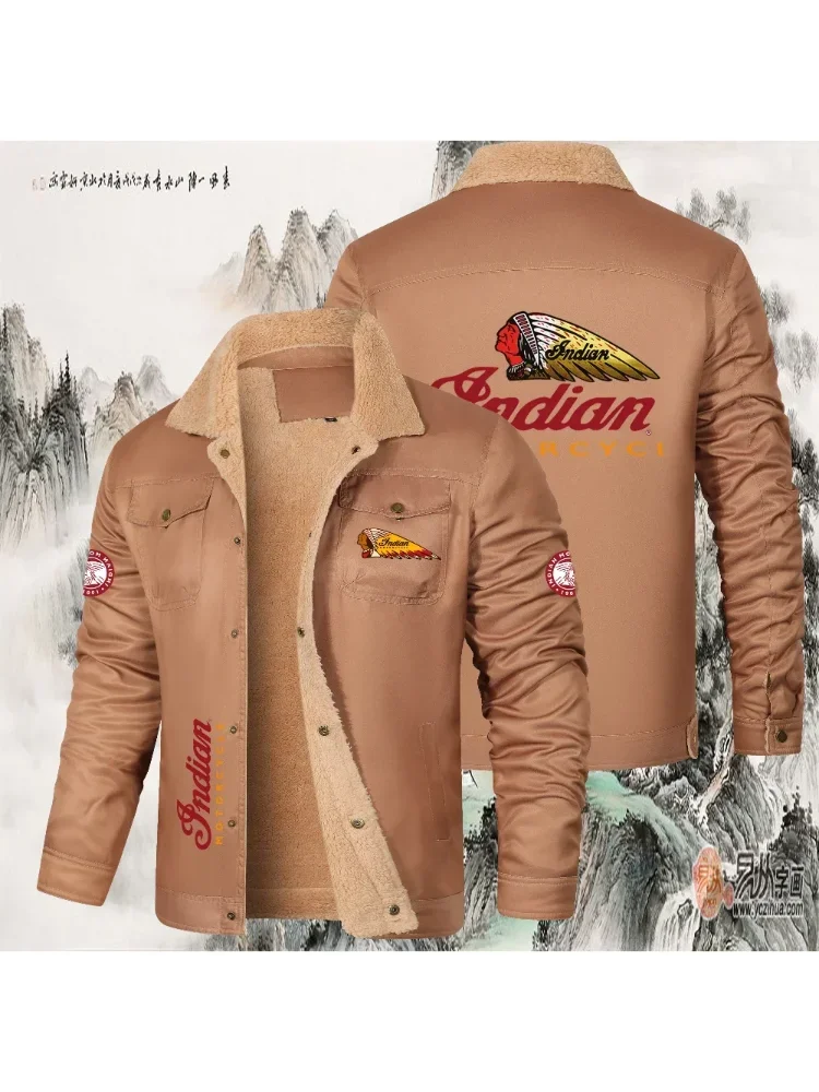 AliExpress Indian Motorcycle Brand LOGO 2025 New Men's Jacket, Hoodie, Outdoor Sport, Morning Run, Cycling, Running, Outdoor Fishing Jacket