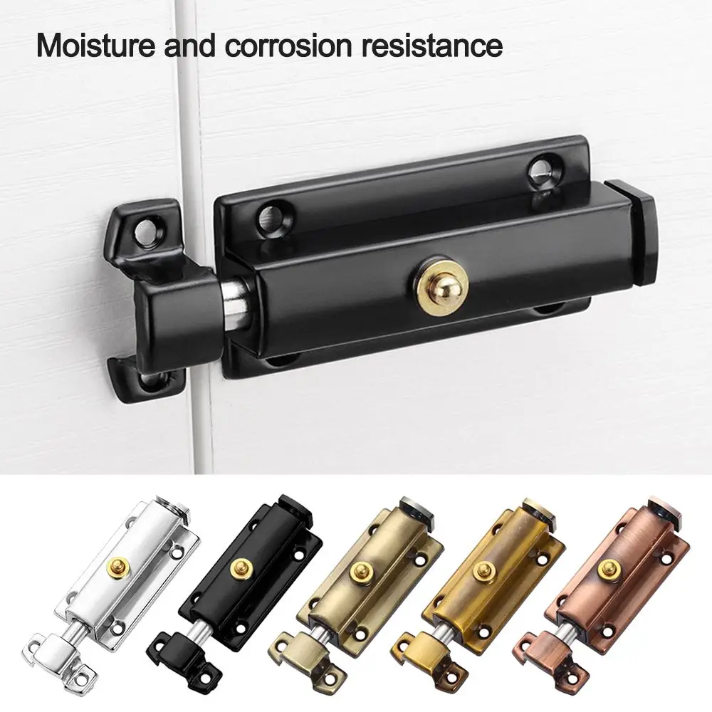 New Stainless Steel Door Lock Self-locking 3Inch Security Bolt Latch Anti-theft Hardware Door Latch Door