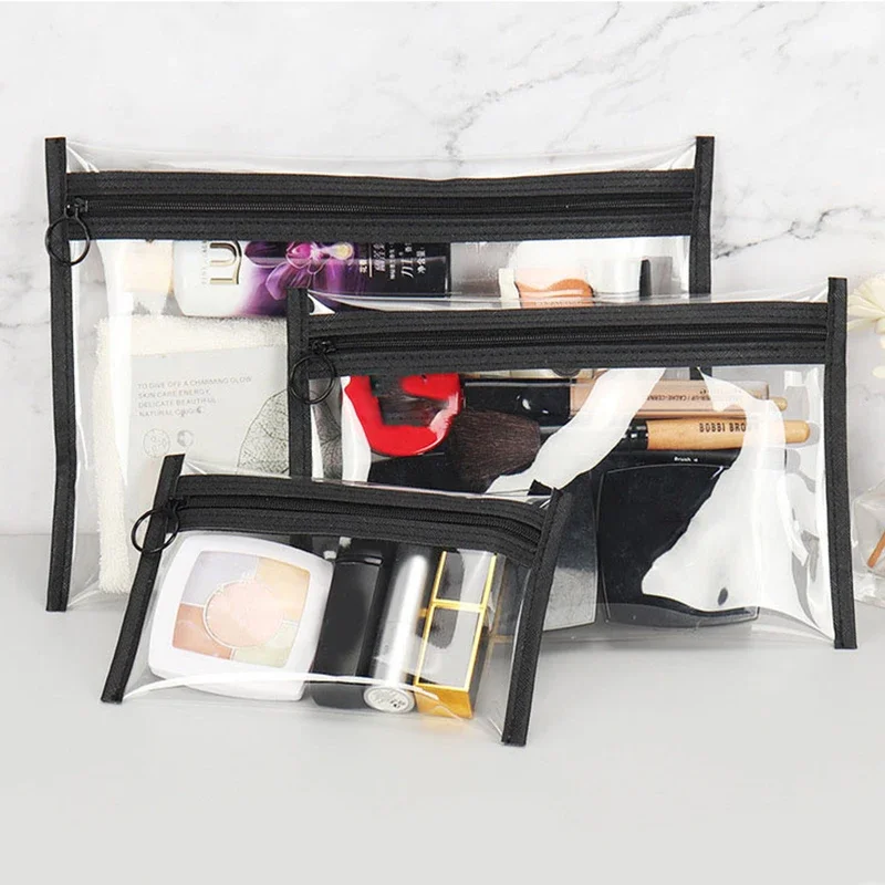 

Wash Transparent Cosmetic Bag for Women Clear Zipper Makeup Bag Travel Female Makeup Brush Holder Organizer Toiletry Bag Clutch
