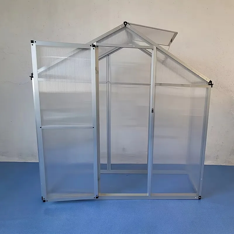 โรงเรือนเพาะปลูกพืชผลทางการเกษตรอลูมิเนียมเสริมแรงโพลีคาร์บอเนตอย่างดี ผลิตในประเทศจีน