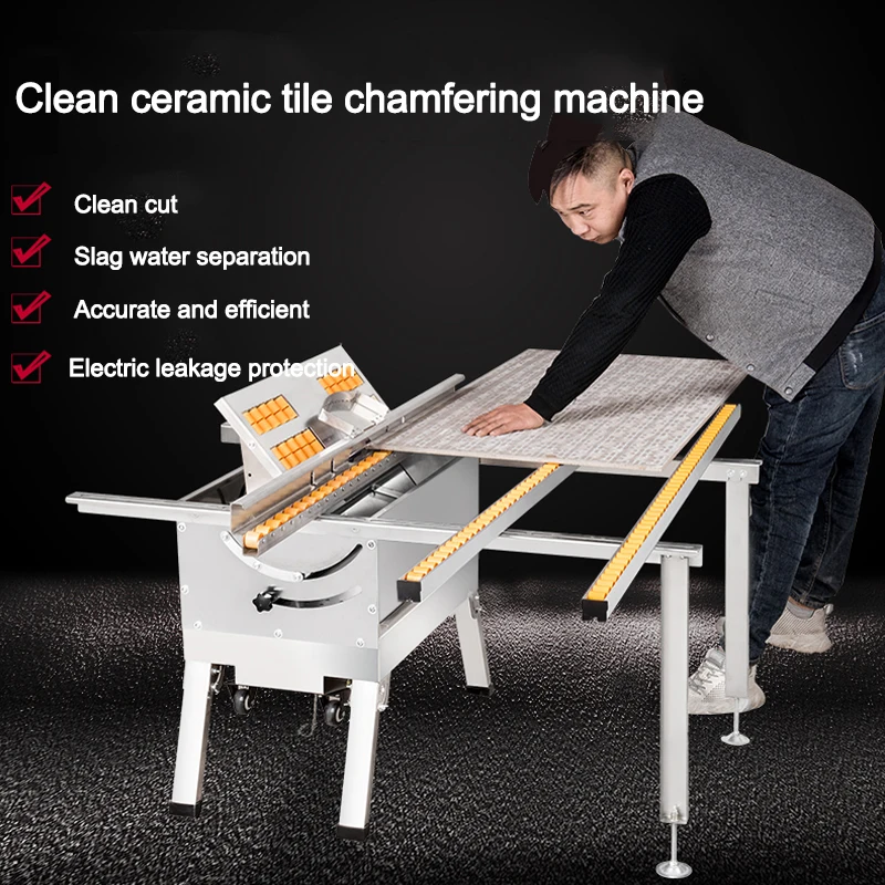 D1600 Dust-Free Ceramic Tile Chamfering Machine Desktop High Precision Foldable Manual Stone Artifact 45 Degrees Bevel Cutting