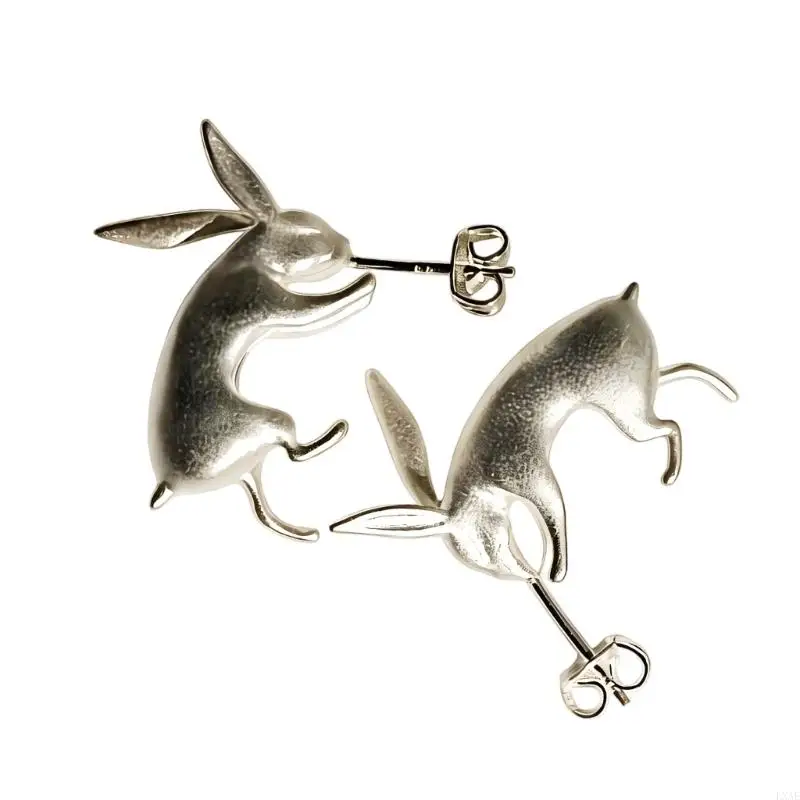  Playful Rabbit Ears Studs Handmade Animal Earrings Stylish Animal Ear Accessories Birthday Or Holiday Present