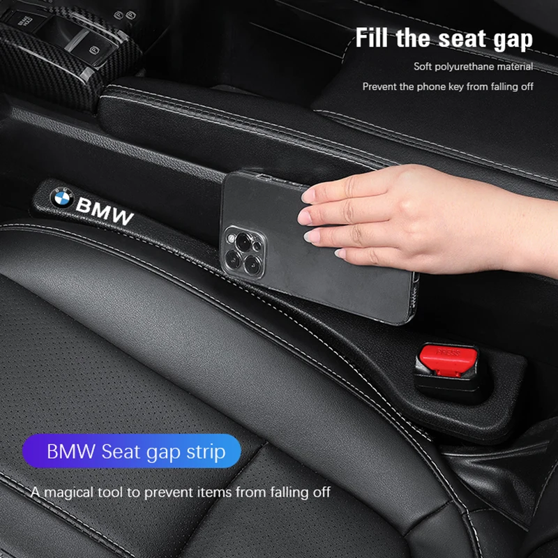 2pcs Car Seat Gap Strips Chair Interval Filling Pad Accessories For BMW E91 X5 E70 F11 E30 F31 X3 F25 E61 E83 X1 E53 E87 F40 F32