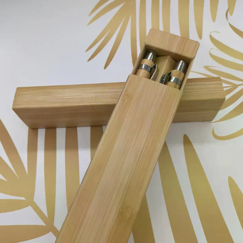 

2 шт. бамбуковая шариковая ручка стилус контактная ручка офисные и школьные принадлежности ручки и письменные принадлежности подарки-черные чернила